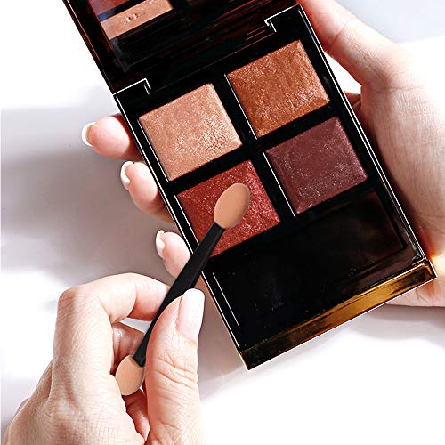 JUN-H Desechable Cepillo de Sombra de Ojos de Doble Punta Ovalada Aplicador de Sombra de Ojos Aplicador de Esponja de Doble Cara Adecuado para Mujeres y Niñas Que Usan Maquillaje Diario (100 Piezas)