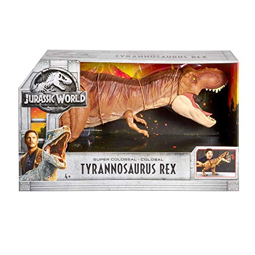 Jurassic World Tyrannosaurus Rex Supercolosal, dinosaurio de juguete, edad recomendada: 4 - 10 años (Mattel FMM63)