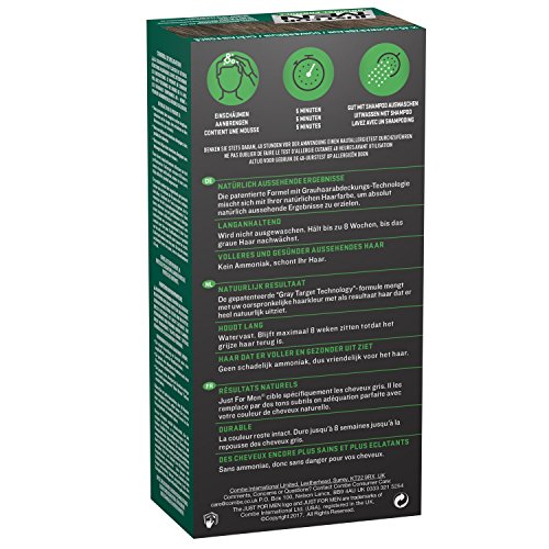 Just for Men H45 - Tinte para el cabello, champú tintado, color marrón y negro