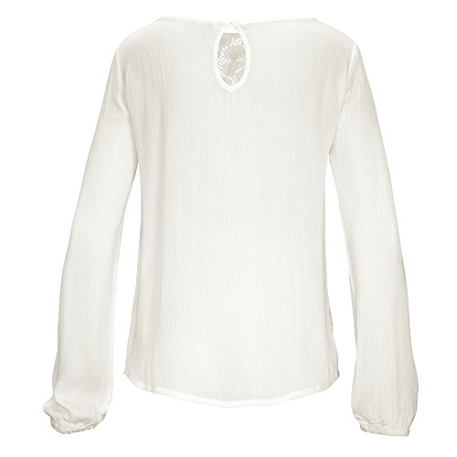 JUTOO 2018 Blusa de Tops de Encaje de Manga Larga Casual de Mujer