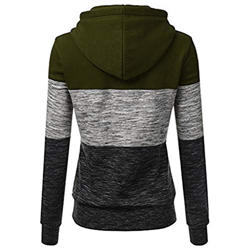 JUTOO 2018 Moda para Mujer Casual Sudaderas con Capucha Sudadera Patchwork para Mujer con Capucha Blusa Pullove