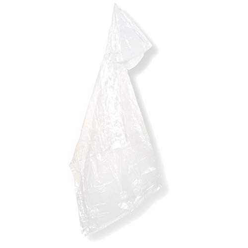 Juvale Ponchos de lluvia desechables de emergencia para niños con capucha Paquete de 10 Claro