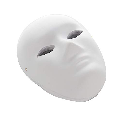 JYCRA DIY máscara blanca, 12 unidades de máscara de papel pintable máscara de máscaras lisa máscara de cosplay para Halloween Mardi Gras Party (6 hombres + 6 mujeres)