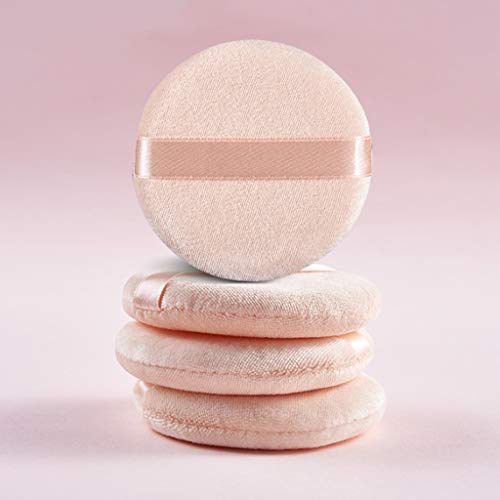 JZZJ Esponja del Soplo de Polvo Cosmético Borlas Faciales Fundación del Maquillaje Suave Esponja de Herramientas, 2.75 Pulgadas, Paquete de 4
