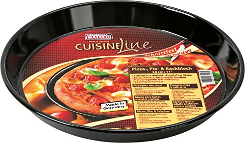 Kaiser Cuisine Line Bandeja Redonda para Horno, Negro, 32 cm