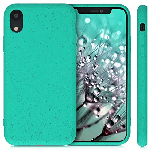 kalibri Funda Compatible con Apple iPhone XR Carcasa Hecha de TPU y Trigo Natural ecológico - Menta