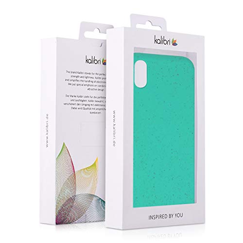kalibri Funda Compatible con Apple iPhone XR Carcasa Hecha de TPU y Trigo Natural ecológico - Menta