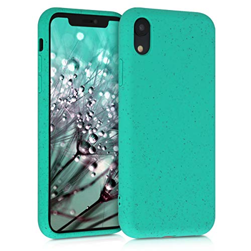 kalibri Funda Compatible con Apple iPhone XR Carcasa Hecha de TPU y Trigo Natural ecológico - Menta