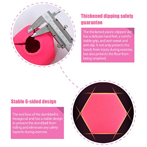 KAMLIKE Aptitud Pesas Pesas 1 par de Neopreno Antideslizante Hexágono Pesas Forma para la tonificación Muscular Fuerza Pérdida de Peso Edificio