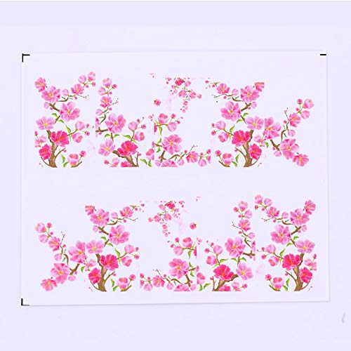 Kanggest.48 Hojas Pegatina de uñas uñas calcomanías autoadherentes Calcomanía Transferible Nail Art Pegatinas Nail Sticker para Mujeres diseños uñas para Fiesta de Flores uñas Clavo decoración