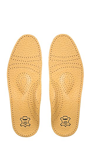 Kaps Plantillas Ortopédicas de Cuero con Soporte para El Arco para Pies Planos y Fascitis Plantar, Hombres Y Mujeres, Relax, Tamaños (37 EUR)