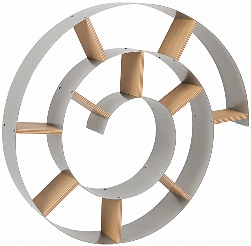 Kare 70755 - Estantería de pared en espiral (75 x 75 x 13 cm), color metálico [Importado de Reino Unido]