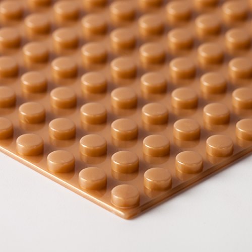 Katara- Placa de Construcción 25,5x25,5cm / 32x32 Pernos - Compatible con Lego, Sluban, Papimax, Q-Bricks, Color 1 x Dorado (1672)