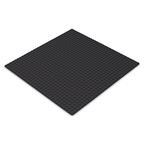 Katara- Placa de Construcción 25,5x25,5cm / 32x32 Pernos - Compatible con Lego, Sluban, Papimax, Q-Bricks, Color 1 x Negro, 25.5 x 25.5 cm (1672-25)
