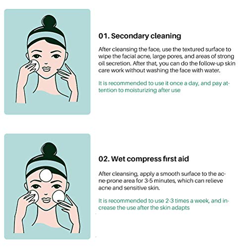 Katyma Parches faciales Almohadillas faciales Almohadilla de algodón con ácido salicílico Almohadilla de Limpieza Facial para prevenir los brotes y minimizar los poros
