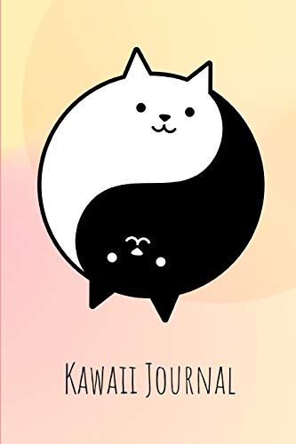 Kawaii Journal: Cute Cat Yin Yang Yoga Notebook For Women, Teen Girls & Children