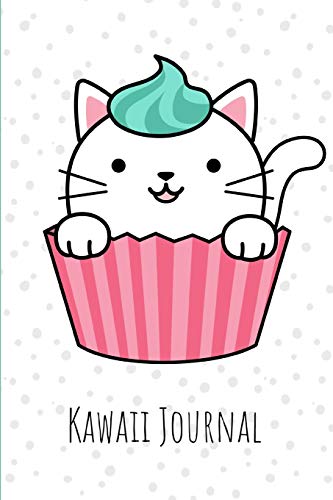 Kawaii Journal: Cute Cupcake Kitty Cat Notebook For Teen Girls, Women & Children