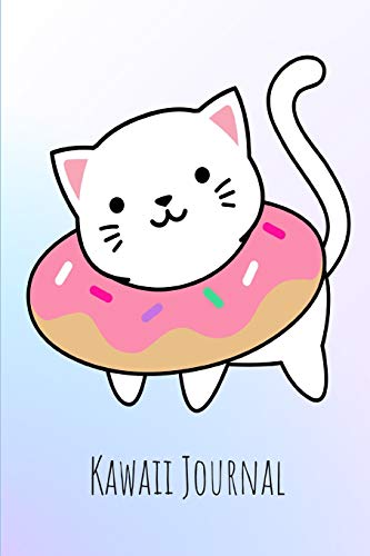 Kawaii Journal: Sweet Doughnut Kitty Cat Notebook For Children, Women & Teenage Girls