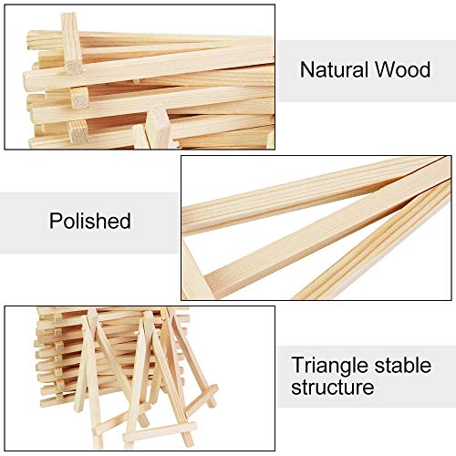 Kbnian 20*Mini Caballete de Madera deTrípode para la Exhibición de fotos, Pinturas y Tarjeta postal,Teléfono Móvil, Caballete Portátil, Pequeño para Mayores y Niños (8 * 15.5cm)