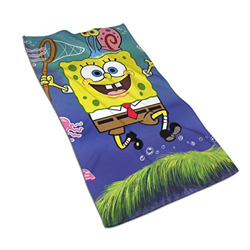 KENBOB Toallas de Mano Bob Esponja Caza Medusa Toalla Suave y Absorbente 27.5 'X 17.5'