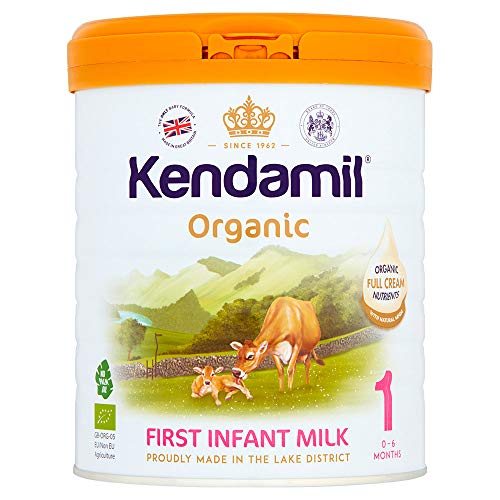 Kendamil Organic First Infant Milk, Leche de Iniciación - Fórmula de leche entera orgánica hecha en el Reino Unido - Sin aceite de palma, sin aceite de pescado, sin soja, sin OMG - (800g)