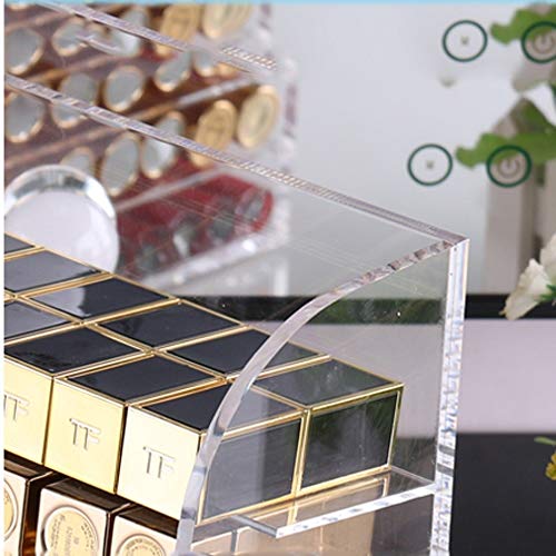 Kensd Embellecer acrílico 9 Barras de Labios Niveles de Caja de Maquillaje multifunción Tabla de Almacenamiento de Cajas Grandes Espacios Abiertos for Mostrar Cuadros de la Tabla Dormitorio Baño