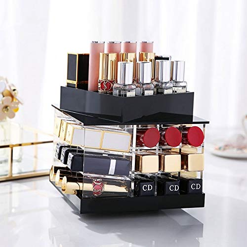 Kensd Titular del lápiz Labial de acrílico de 360 ​​Grados giratoria del Caso cosmético de 4 Niveles embellecer Barras de Labios Cuadro Titular de Primera Calidad Tabla de Almacenamiento de Cajas