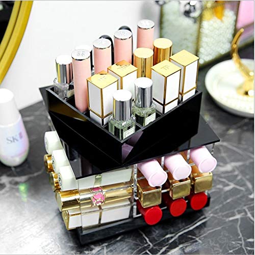 Kensd Titular del lápiz Labial de acrílico de 360 ​​Grados giratoria del Caso cosmético de 4 Niveles embellecer Barras de Labios Cuadro Titular de Primera Calidad Tabla de Almacenamiento de Cajas