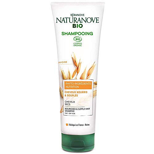 Kéranove Naturanove Bio – Champú nutrición con certificado ecológico de avena, para cabello seco – 250 ml – Lote de 3