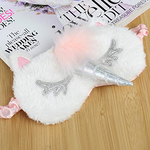 Kesote Máscaras para Dormir en Forma de Unicornio Antifaz para Dormir Unicornio para Viaje Pisolino Adecuado para Mujer, Hombre, Novio y Degradado de Color, Juego de 2