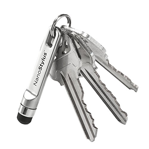 KeySmart NanoStylus - Lápiz compacto para teléfono, ergonómico y portátil (Plateado)