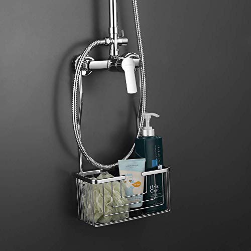 Kibath 130034 Portagel Cesta de Ducha y bañera sin taladros, Cromo Brillo