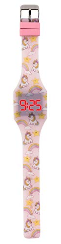 KIDDUS Reloj LED Digital para niña o niño. Pulsera de Silicona Suave. Batería Japonesa reemplazable. Fácil de Leer y Aprender Las Horas. Efecto Fluorescente. KI10220 Arcoiris