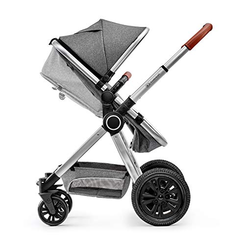 Kinderkraft Carrito Bebé 2 Piezas VEO, Silla de Paseo, Capazo, 0 a 13 kg, Gris