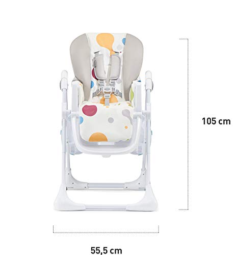 Kinderkraft Trona Bebé Ajustable Yummy, Segura, Bandeja, hasta 3 los Años, Rosa