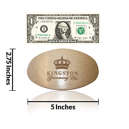 Kingston Grooming Company cepillo para barba y cabello para hombres, cerdas duales de pelo de jabalí
