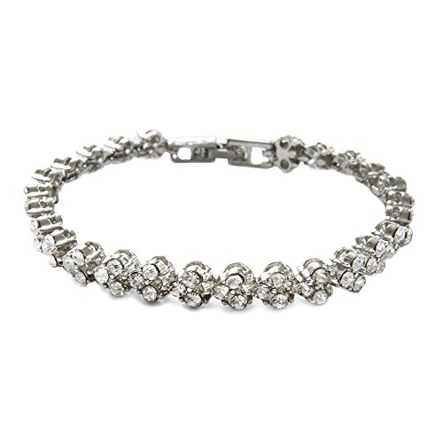 Kiss Me. Hermosa Elegante TOPModel Plata Pulsera 78 ángeles con brillantes perlas Longitud 17,5 cm
