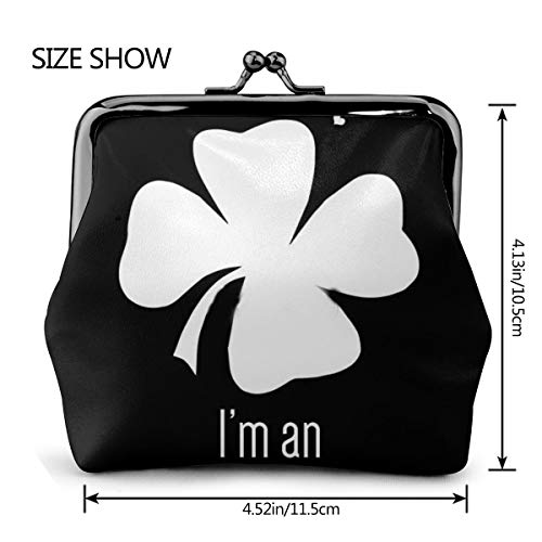 Kiss Me I Monedero de cuero cambio monedero beso cierre mini cosméticos maquillaje bolsas para mujeres y niñas