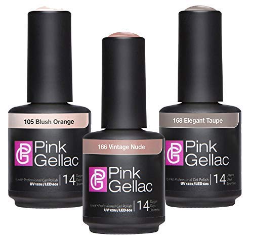 KIT COMBI AHORRO PINK GELLAC 3 esmaltes 105 + 166 + 167