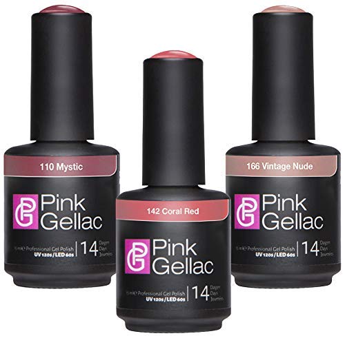 KIT COMBI AHORRO PINK GELLAC 3 esmaltes 110 + 142 + 166