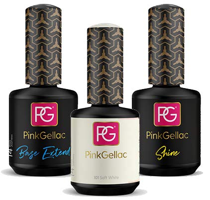 KIT COMBI AHORRO PINK GELLAC Base Extend + esmalte 101 + Brillo Shine