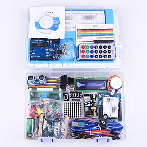 Kit Compatible con ArduiIDE, UNIROI Kit de Iniciación Completo con Tutorial para Principantes a Aprender Programación (UA005)