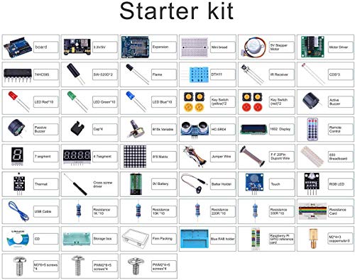 Kit Compatible con ArduiIDE, UNIROI Kit de Iniciación Completo con Tutorial para Principantes a Aprender Programación (UA005)