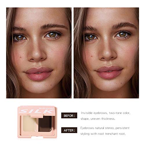 Kit de cera para cejas, jabón para cejas, pomada para cejas resistente a las manchas y duradera a prueba de manchas para cejas naturales (Morena salvaje ceja)