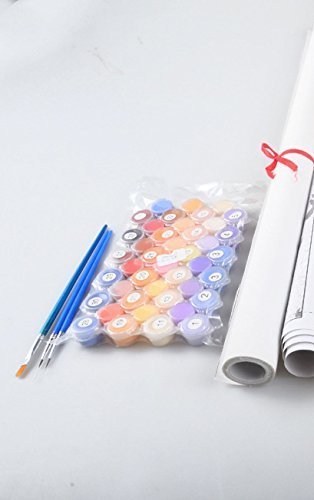 Kit de pintura por números para adultos y niños, de YEESAM Art; pintura de elefante, águila o león coloridos (40,6 x 50,8 cm), Rana, Without Frame