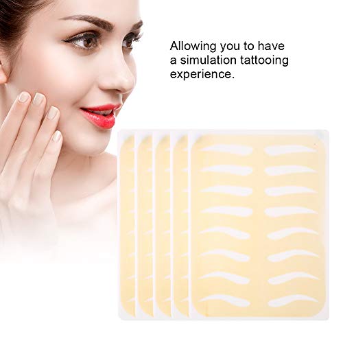 Kit Profesional de Práctica Tatuaje de Cejas, Kit de Maquillaje de Cejas Permanente Micro Kit de Tatuaje de Pluma Manual Herramienta de Práctica para Principiantes (5 piezas)