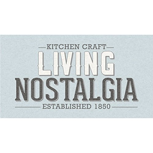 Kitchen Craft 550 ml Living Nostalgia Taza esmaltada, Blanco/Gris