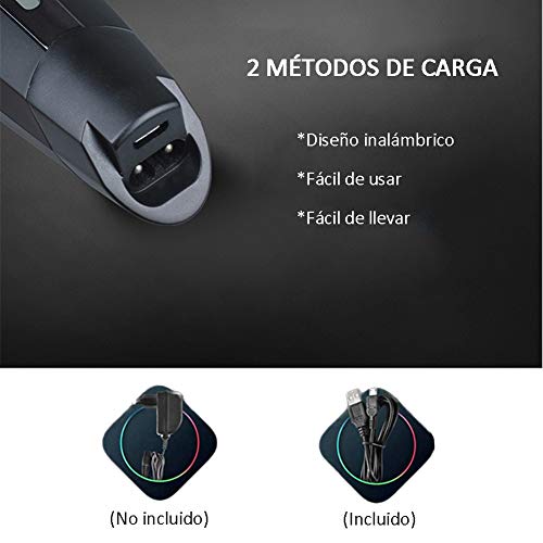 Kits de Cortapelos Profesionales, Cortapelo Multifuncional USB Recargable para Hombre, Inalámbricos Trimmer con Limite el Peine Maquinilla Eléctrica Ajustable Fácil para Cortar