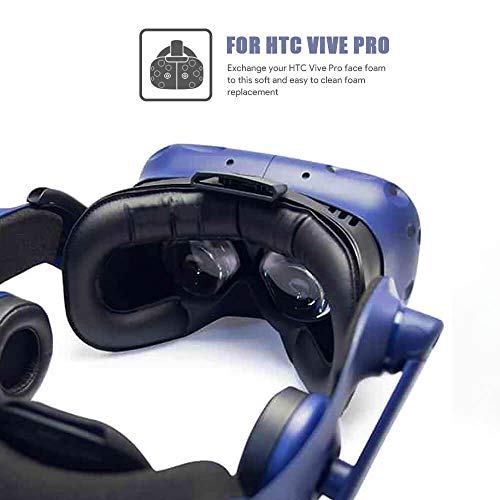 KIWI design HTC Vive Pro Face Cover 6/10/12 mm VR Almohadilla de Reemplazo con Kit de Limpieza para HTC Vive Pro