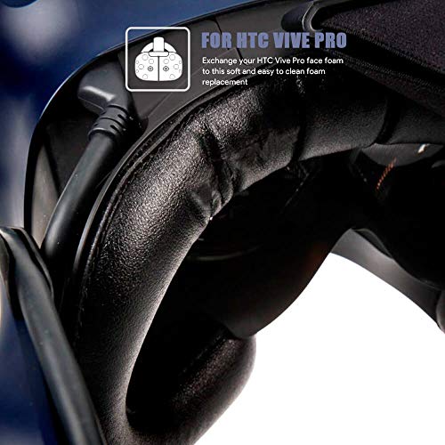 KIWI design HTC Vive Pro Face Cover 6/10/12 mm VR Almohadilla de Reemplazo con Kit de Limpieza para HTC Vive Pro